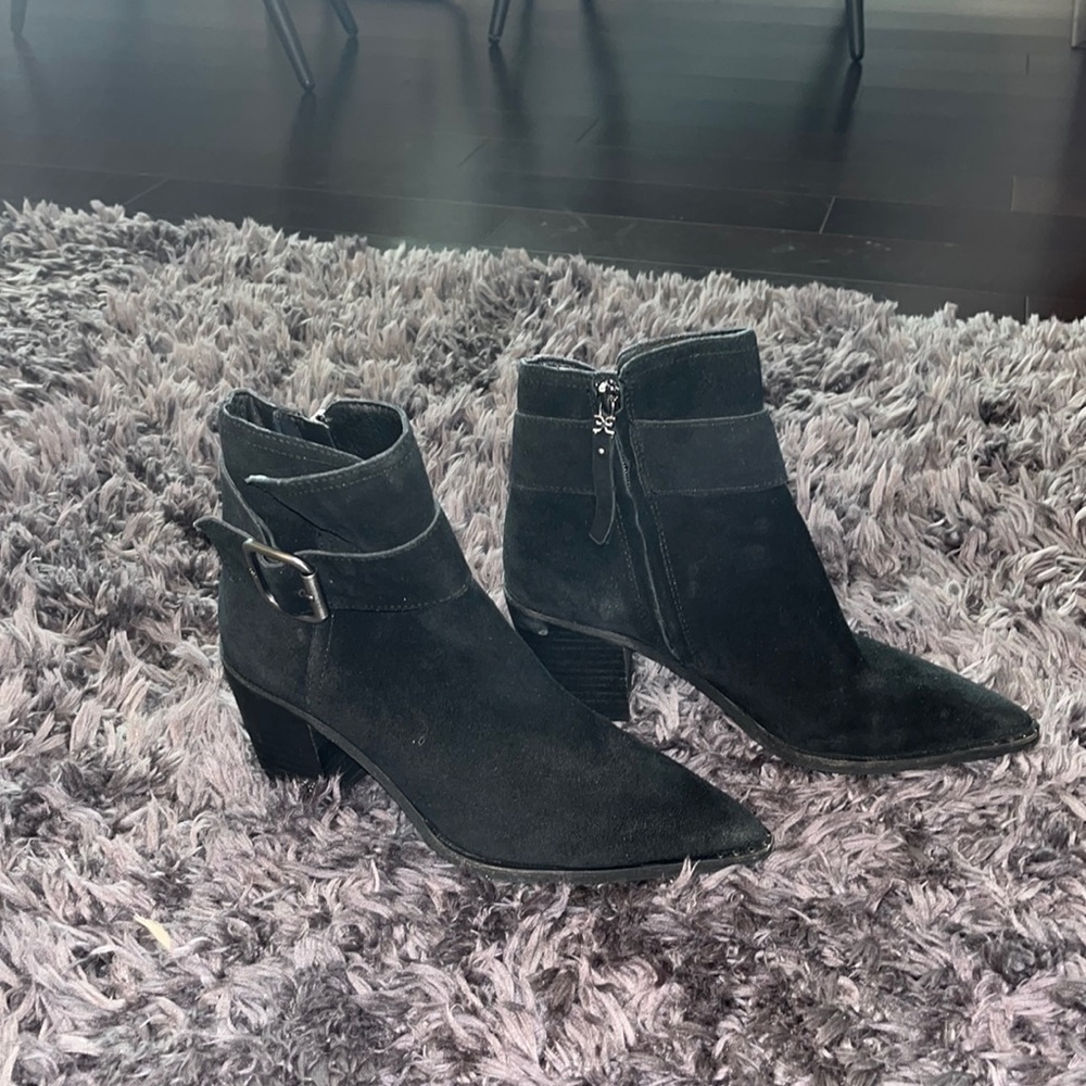 Sam Edelman, black suede, size 7. Like new condition